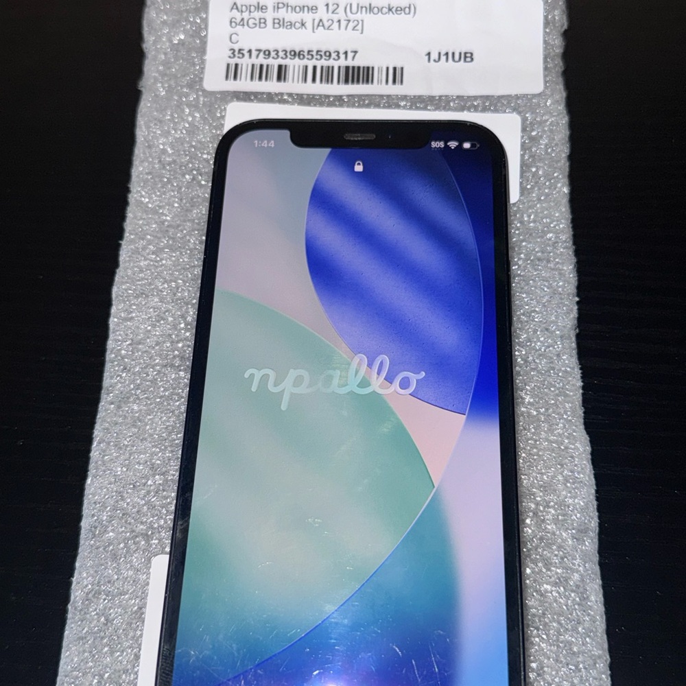 Apple iPhone 12 Black with Blue and Green Display unlocked